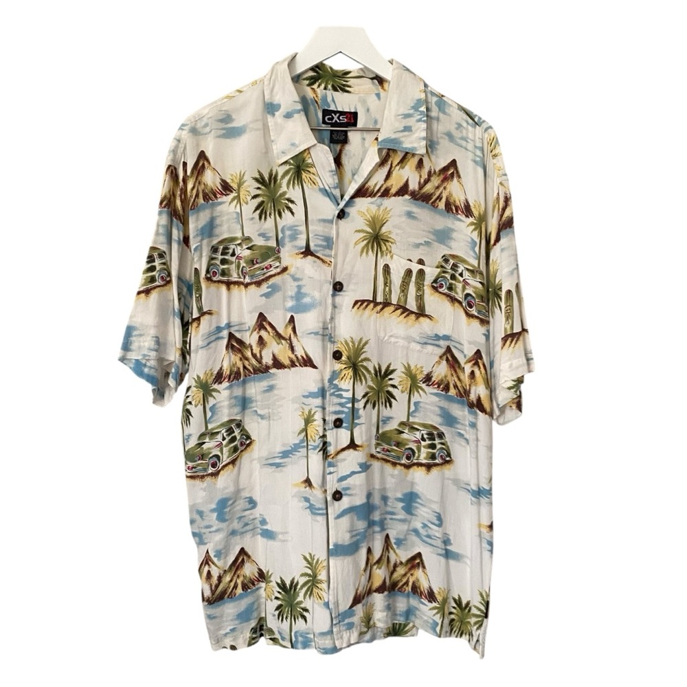 cXs2i Hawaiian Button Up Shirt Men’s Size XL Tropical Island